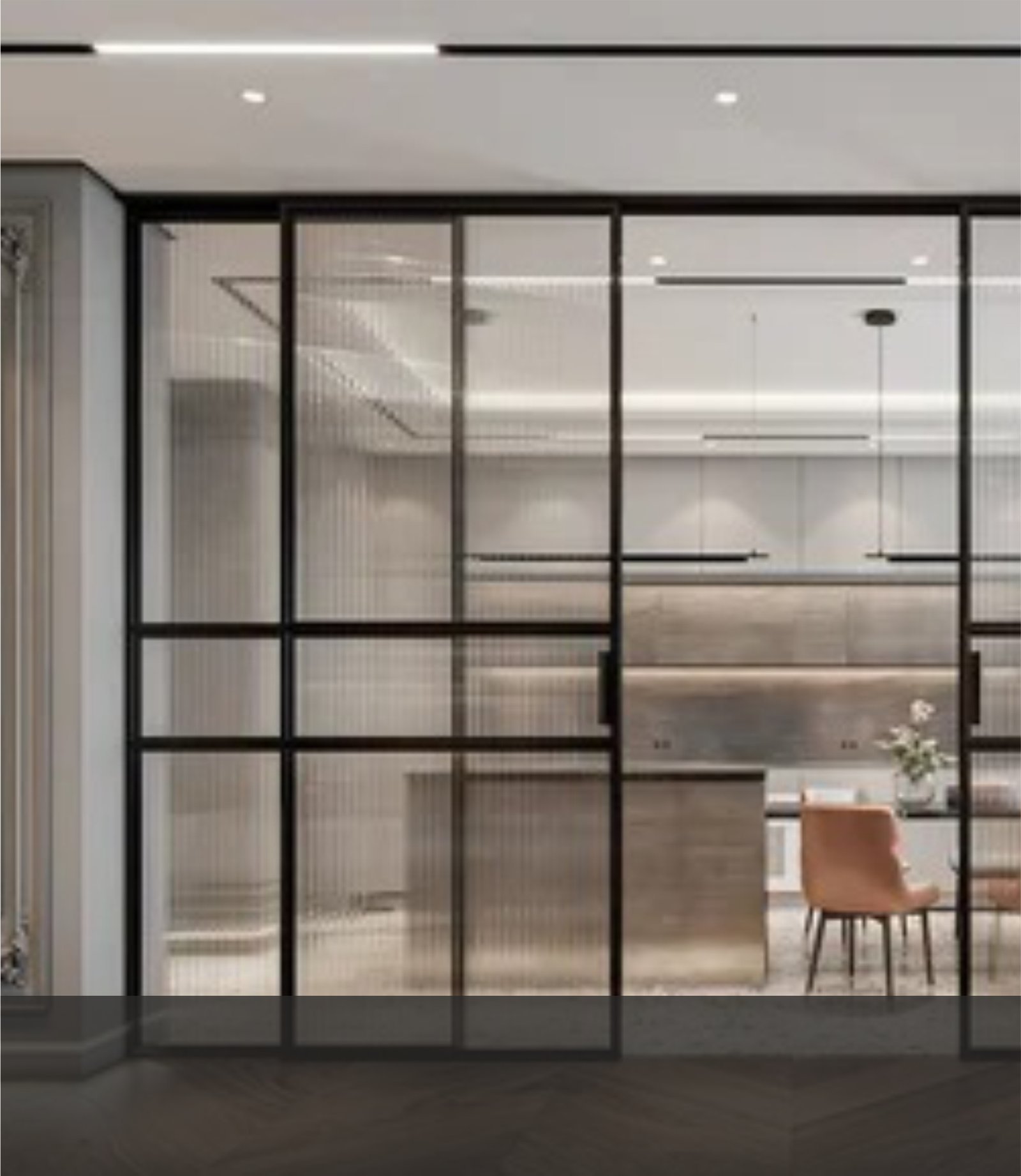 Model No : SRK-9001 - Aluminium Glass Partitions Profile